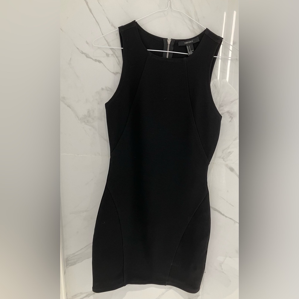 Forever 21 Bodycon Mini Black Dress - Size Small